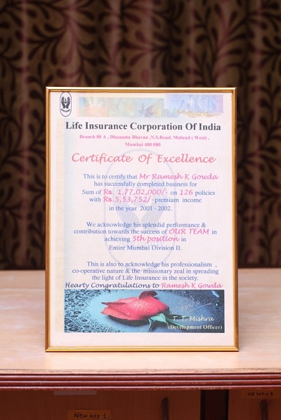 Certificate of Excellence