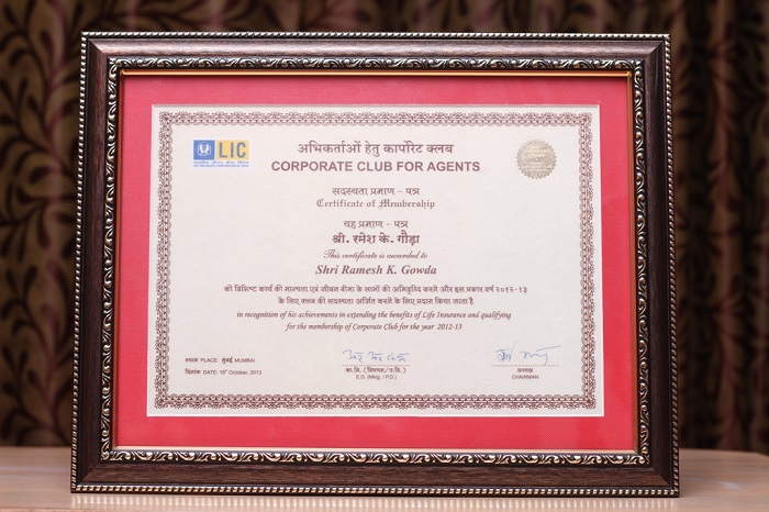 Certificate of Membership