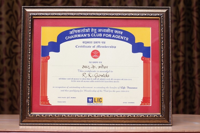 Certificate of Membership